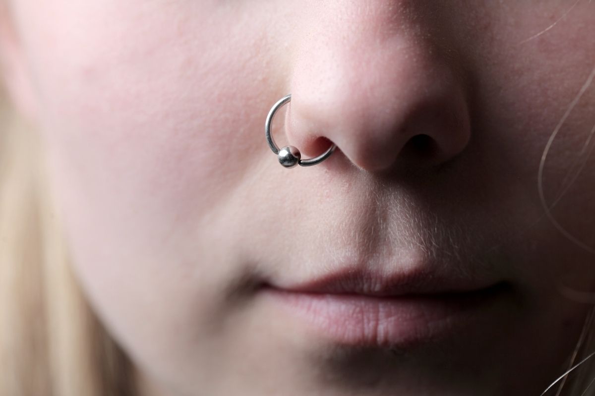 Nose piercing